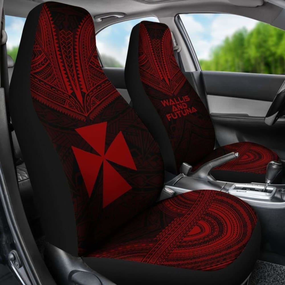 Wallis And Futuna Polynesian Chief Car Seat Cover Red Version
