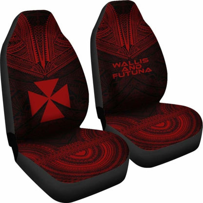 Wallis And Futuna Polynesian Chief Car Seat Cover Red Version