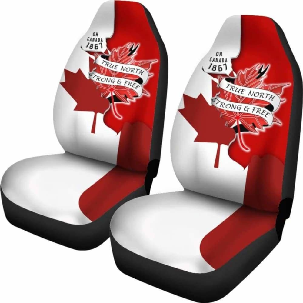 Canada Day True North Strong And Free Maple Leaf Car Seat Covers