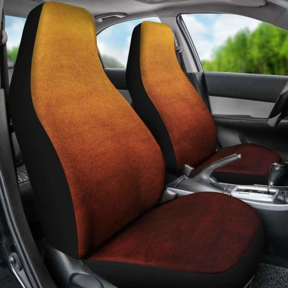 Burnt Orange Ombre Watercolor Car Seat Covers