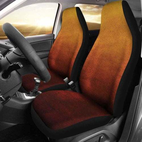 Burnt Orange Ombre Watercolor Car Seat Covers