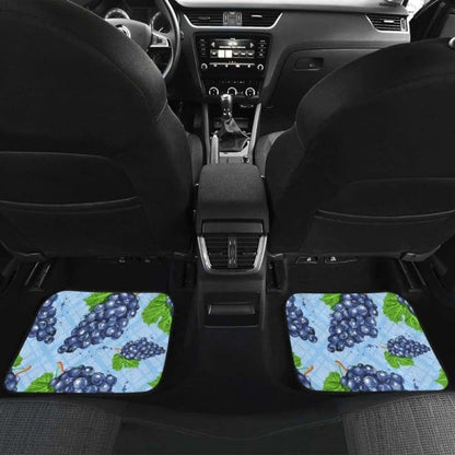 Watercolor Grape Pattern Front And Back Car Mats