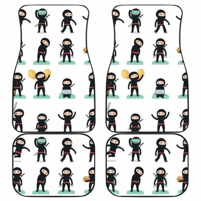 Cute Ninja Katana Sword Pattern Front And Back Car Mats