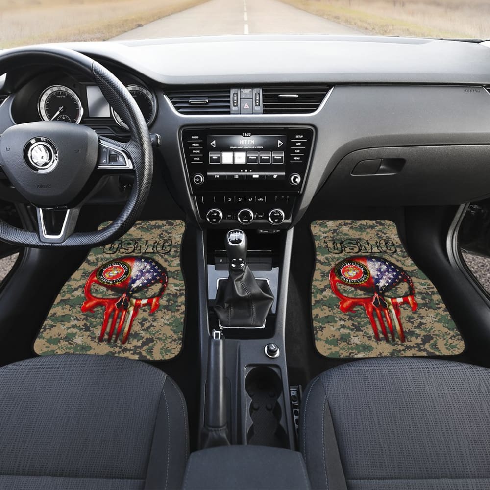 United States Marine Corp Skull Car Floor Mats