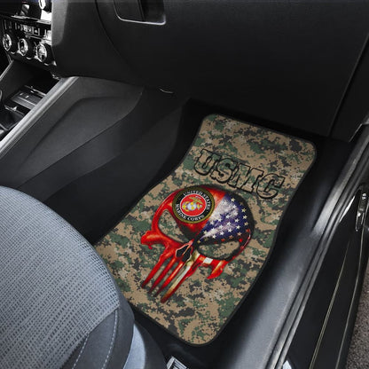 United States Marine Corp Skull Car Floor Mats