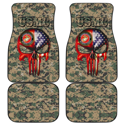 United States Marine Corp Skull Car Floor Mats