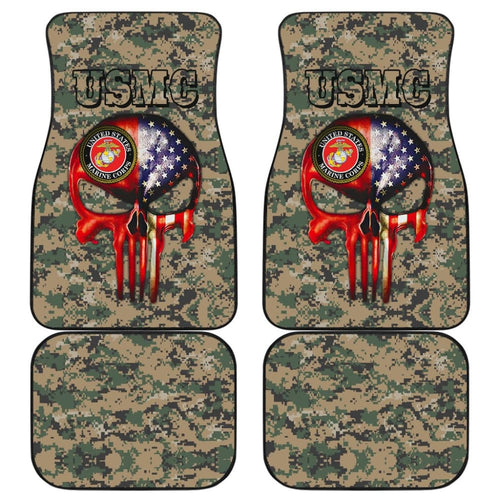United States Marine Corp Skull Car Floor Mats