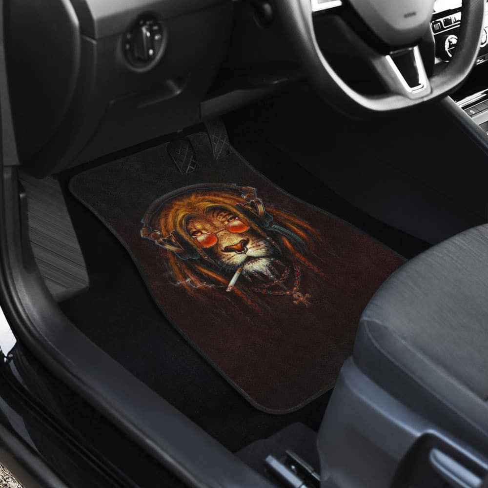 Smoking Lion Face Car Floor Mats Gift Ideas