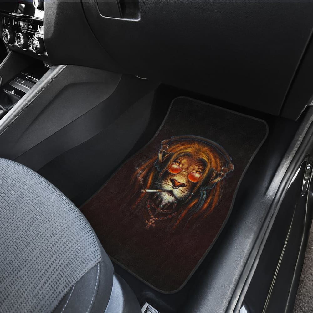 Smoking Lion Face Car Floor Mats Gift Ideas