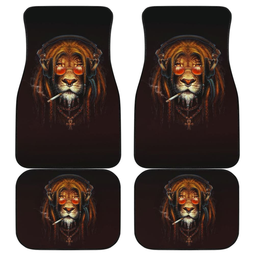 Smoking Lion Face Car Floor Mats Gift Ideas