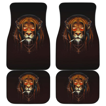 Smoking Lion Face Car Floor Mats Gift Ideas