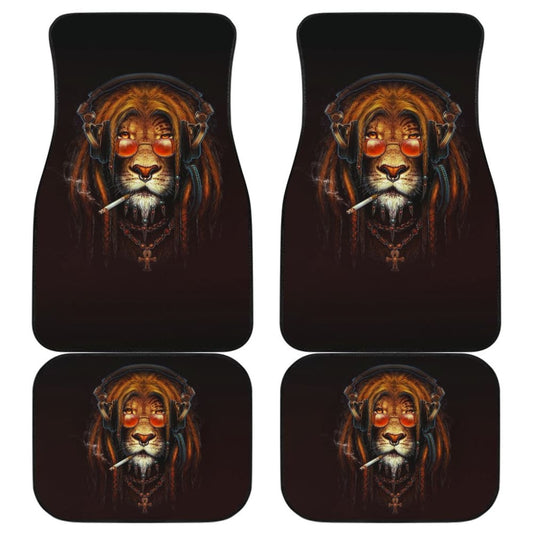 Smoking Lion Face Car Floor Mats Gift Ideas