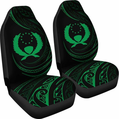 Pohnpei Islands Car Seat Covers - Green - Frida Style -