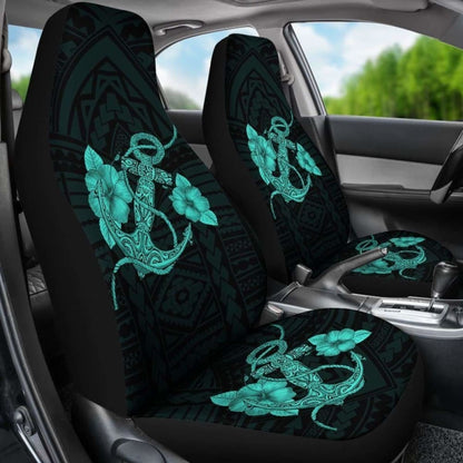 Anchor Turquoise Poly Tribal Car Seat Covers -