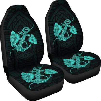 Anchor Turquoise Poly Tribal Car Seat Covers -