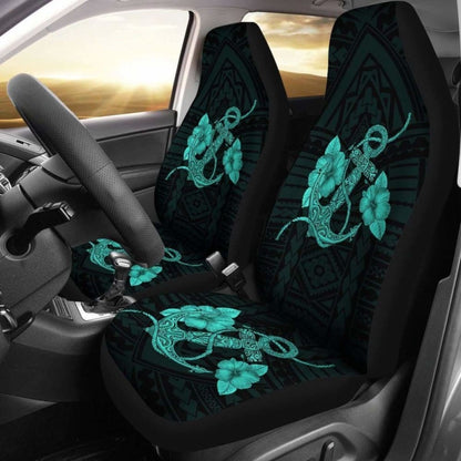 Anchor Turquoise Poly Tribal Car Seat Covers -