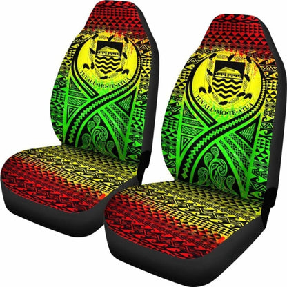Tulu Car Seat Cover - Tulu Coat Of Arms Polynesian Tattoo Reggae -