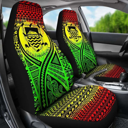 Tulu Car Seat Cover - Tulu Coat Of Arms Polynesian Tattoo Reggae -