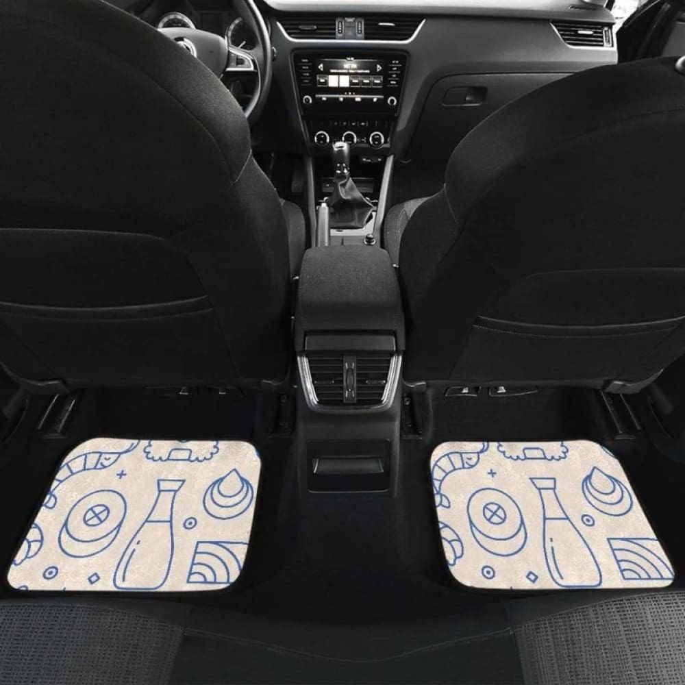 Cute Sushi Icon Pattern Front And Back Car Mats