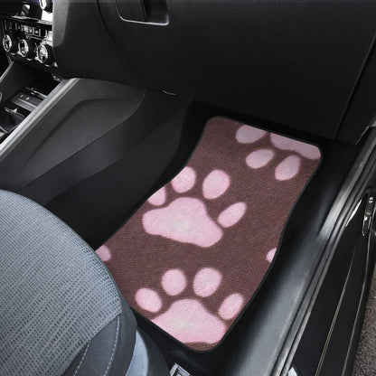 Car Floor Mats Pink Colorful Paw Print