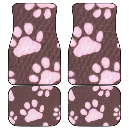 Car Floor Mats Pink Colorful Paw Print
