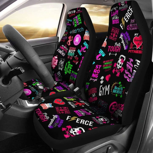 Women Gym Logos Car Seat Covers