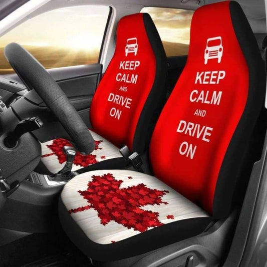 Canada Keep Calm And Drive Car Seat Covers