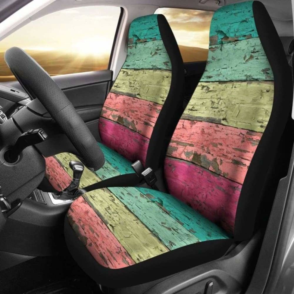 Rainbow Pastel Car Seat Covers