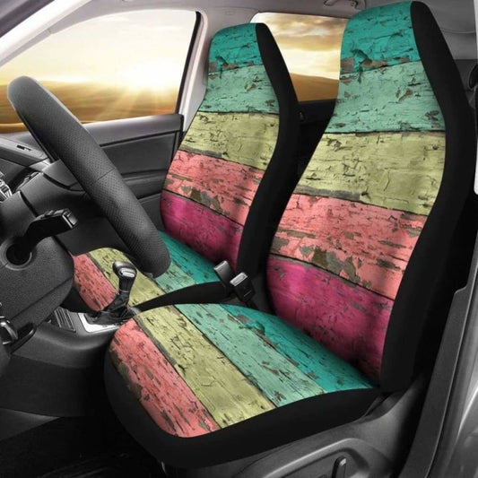 Rainbow Pastel Car Seat Covers