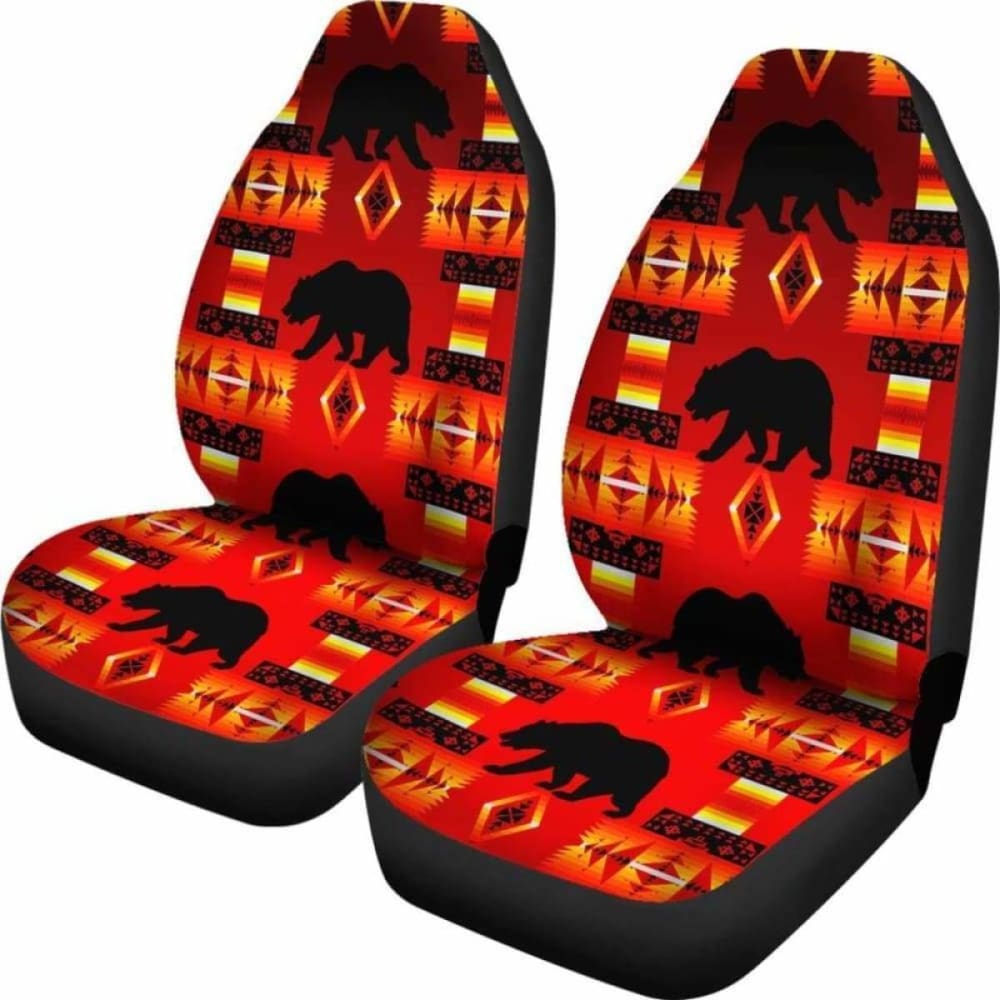 Seven Tribes Red Bear Car Seat Covers