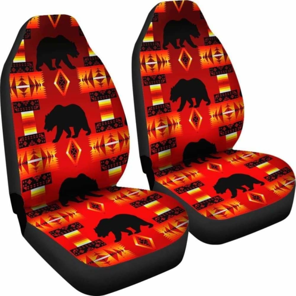 Seven Tribes Red Bear Car Seat Covers
