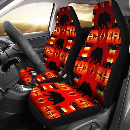 Seven Tribes Red Bear Car Seat Covers