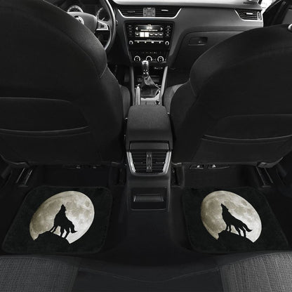 Full Moon Wolf Howling Car Floor Mats