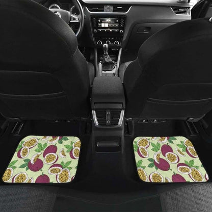 Paassion Fruit Pattern Front And Back Car Mats