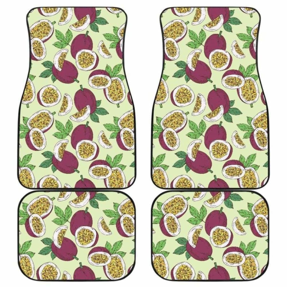 Paassion Fruit Pattern Front And Back Car Mats