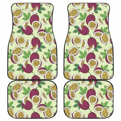 Paassion Fruit Pattern Front And Back Car Mats