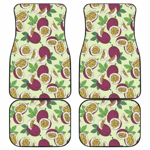 Paassion Fruit Pattern Front And Back Car Mats