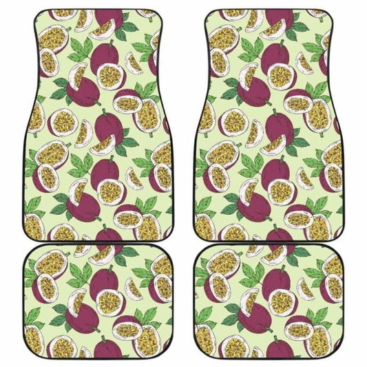 Paassion Fruit Pattern Front And Back Car Mats