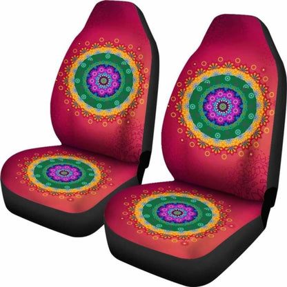 Rainbow Mandala Car Seat Covers