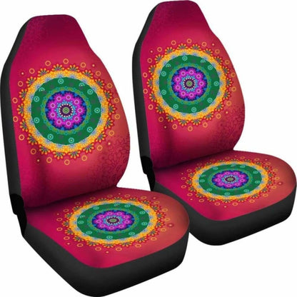 Rainbow Mandala Car Seat Covers