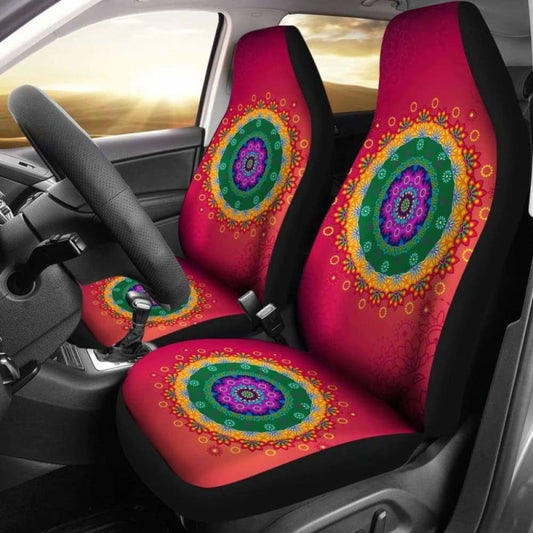 Rainbow Mandala Car Seat Covers