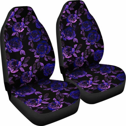 Purple Flowers Car Seat Covers
