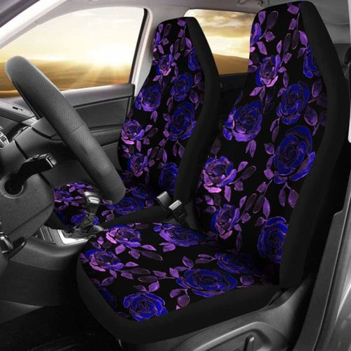Purple Flowers Car Seat Covers