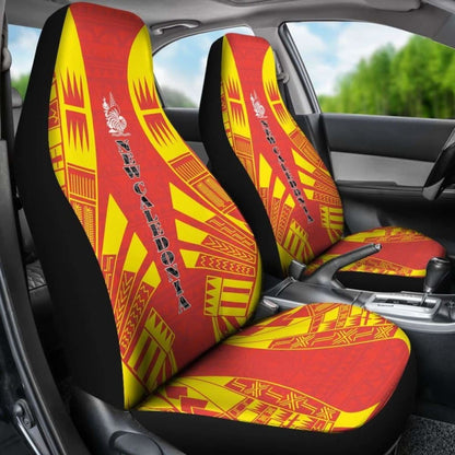 New Caledonia Car Seat Covers - New Caledonia Coat Of Arms Polynesian Tattoo Flag -