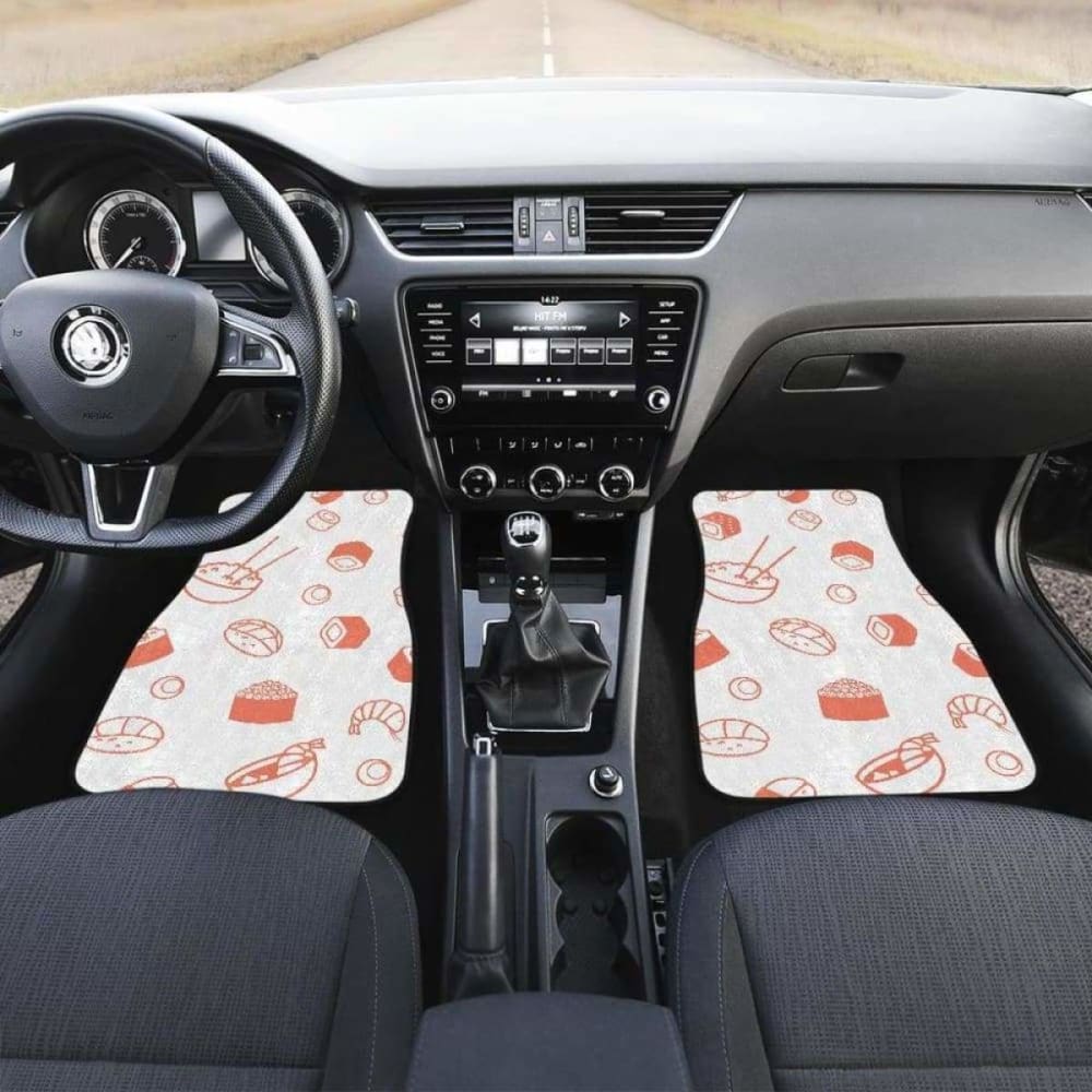 Sushi Pattern Front And Back Car Mats