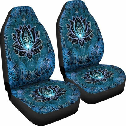 Blue Lotus Flower Car Seat Covers