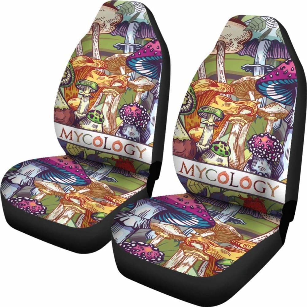 Colorful Mycology Mushroom Car Seat Covers