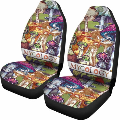Colorful Mycology Mushroom Car Seat Covers