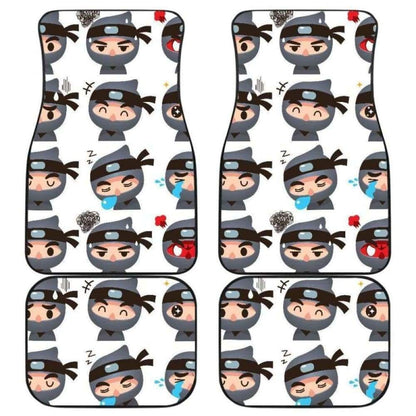 Cute Ninja Design Pattern Front And Back Car Mats