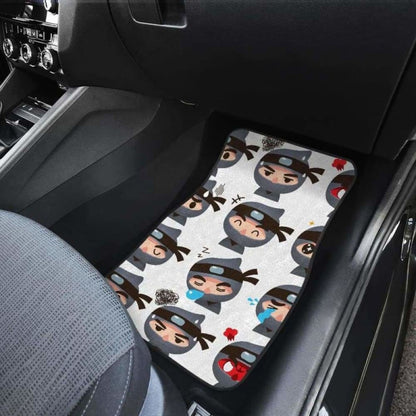Cute Ninja Design Pattern Front And Back Car Mats